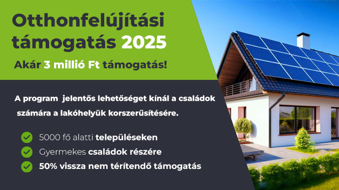 Vidékfejlesztési otthonfelújítási támogatás 2025